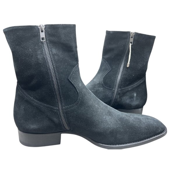 Lemarè Cros Nero Black Suede Boots - Size IT 45 / US 12 - Picture 2 of 8